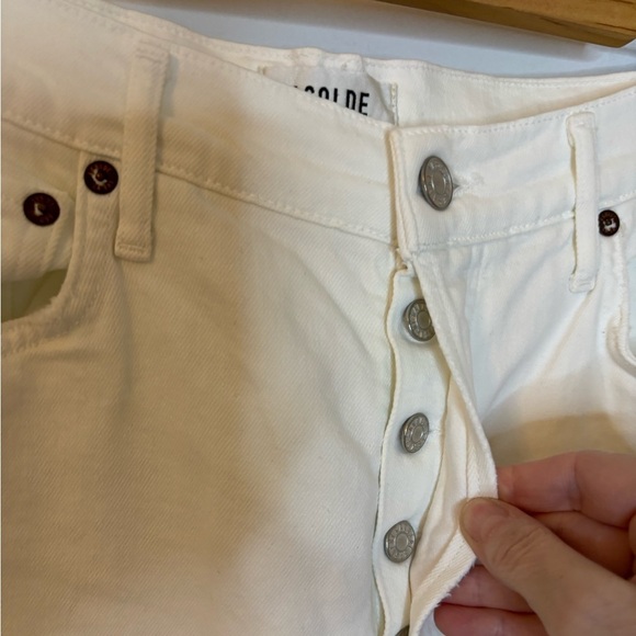 Agolde Riley High Rise Crop Hidden Button Fly - Picture 3 of 9